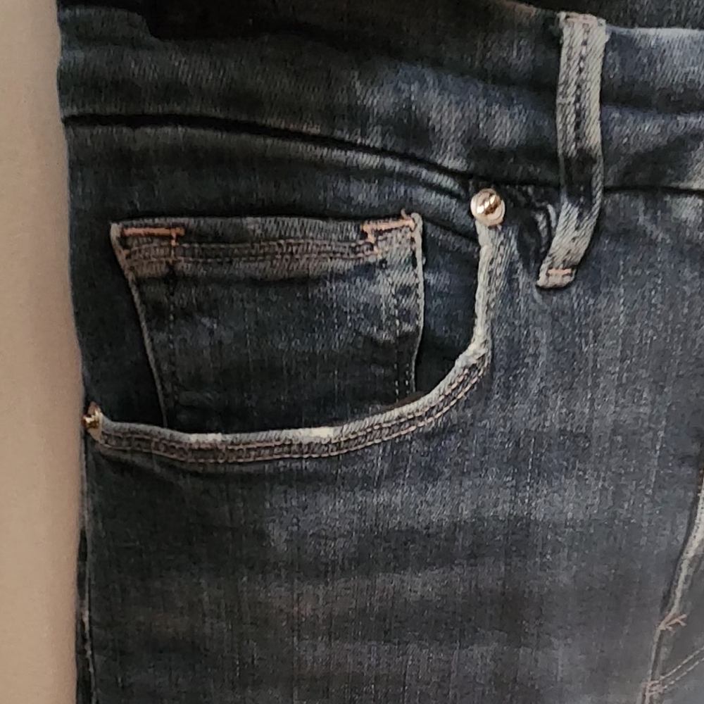Good American Good Legs Crop Blue Jeans Size 4/27 - Picture 3 of 6